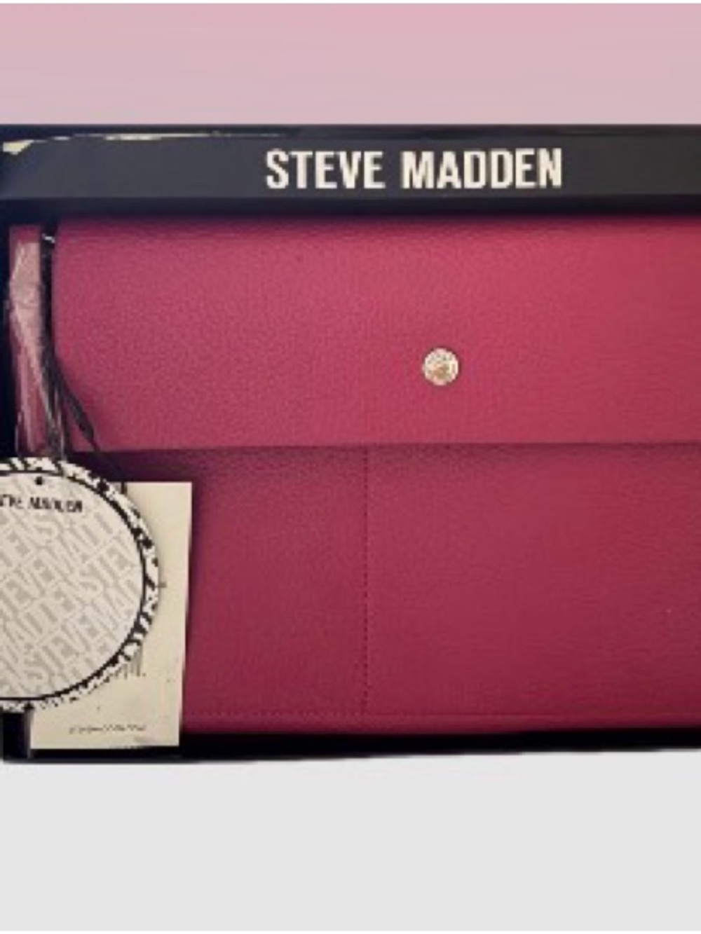 Steve Madden Pink Fold-Over Clutch